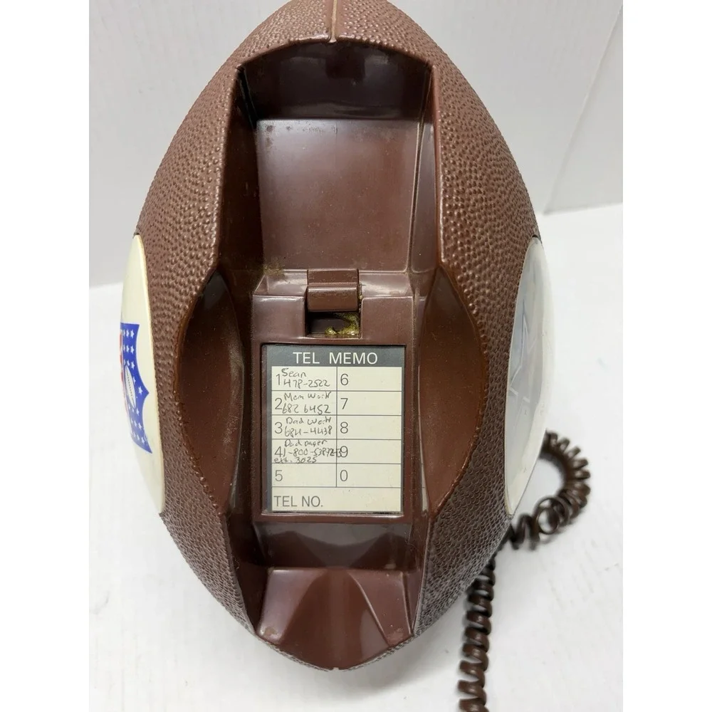 Vintage NFL Football Push Button Phone Dallas Cowboys Phone And Super Bowl Patch